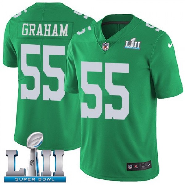 Nike Eagles #55 Brandon Graham Green Super Bowl LII Men's Stitched NFL Limited Rush Jersey
