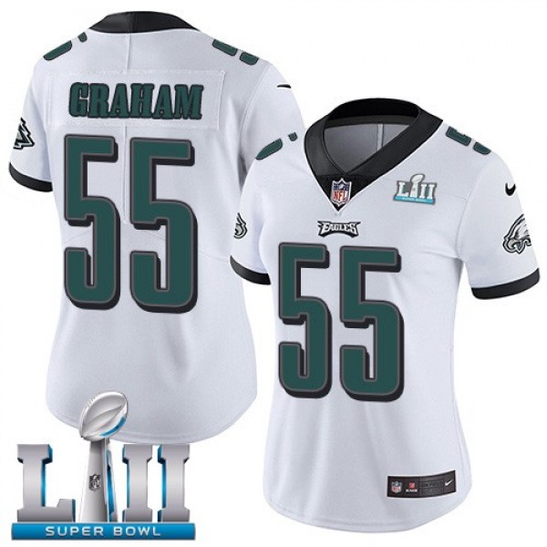 Women's Eagles #55 Brandon Graham White Super Bowl LII Stitched NFL Vapor Untouchable Limited Jersey