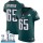 Nike Eagles #65 Lane Johnson Midnight Green Team Color Super Bowl LII Men's Stitched NFL Vapor Untouchable Elite Jersey
