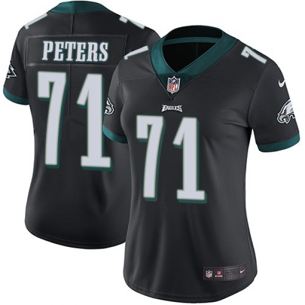 Women's Eagles #71 Jason Peters Black Alternate Stitched NFL Vapor Untouchable Limited Jersey