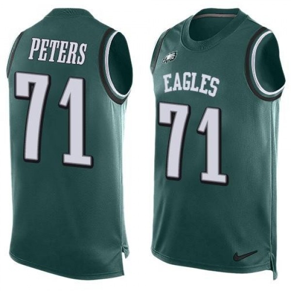 Nike Eagles #71 Jason Peters Midnight Green Team Color Men's Stitched NFL Limited Tank Top Jersey