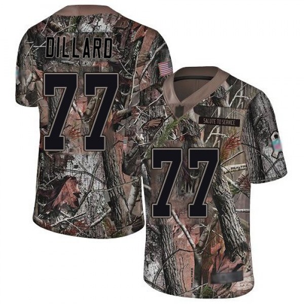 Nike Eagles #77 Andre Dillard Camo Men's Stitched NFL Limited Rush Realtree Jersey