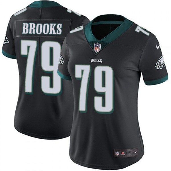 Women's Eagles #79 Brandon Brooks Black Alternate Stitched NFL Vapor Untouchable Limited Jersey