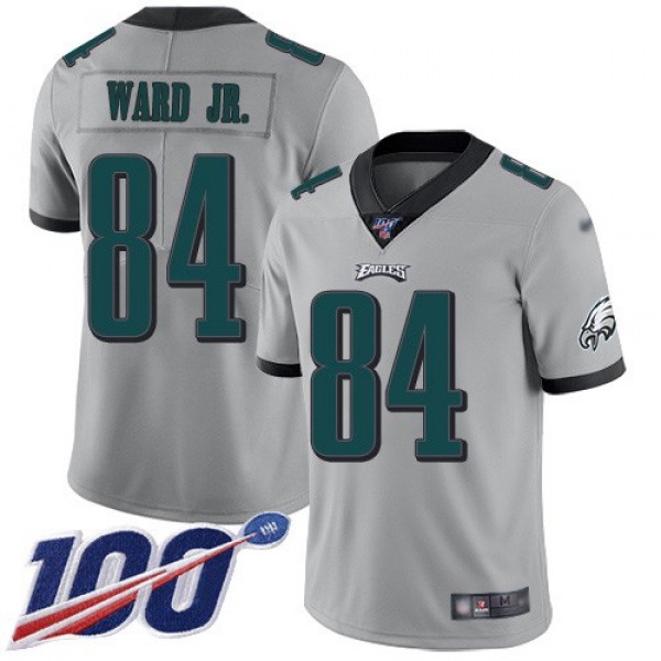 Nike Eagles #84 Greg Ward Jr. Silver Men's Stitched NFL Limited Inverted Legend 100th Season Jersey