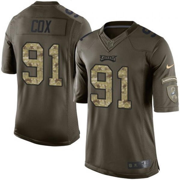 Nike Eagles #91 Fletcher Cox Green Men's Stitched NFL Limited 2015 Salute To Service Jersey