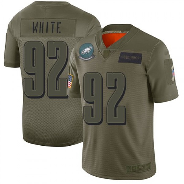 Nike Eagles #92 Reggie White Camo Men's Stitched NFL Limited 2019 Salute To Service Jersey