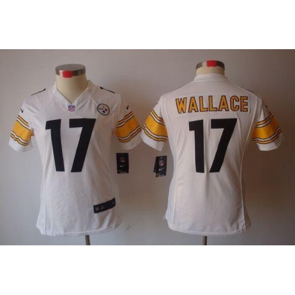 Women's Steelers #17 Mike Wallace White Stitched NFL Limited Jersey