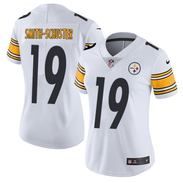 Women's Steelers #19 JuJu Smith-Schuster White Stitched NFL Vapor Untouchable Limited Jersey