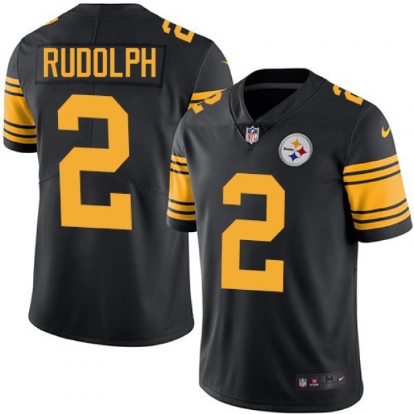 Nike Steelers #2 Mason Rudolph Black Men's Stitched NFL Limited Rush Jersey