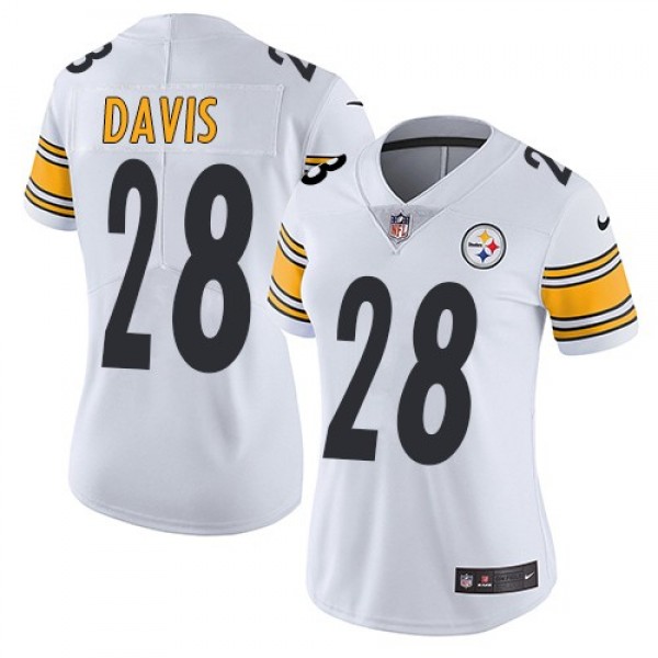 Women's Steelers #28 Sean Davis White Stitched NFL Vapor Untouchable Limited Jersey