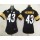 Women's Steelers #43 Troy Polamalu Black Team Color With C Patch Stitched NFL Elite Jersey