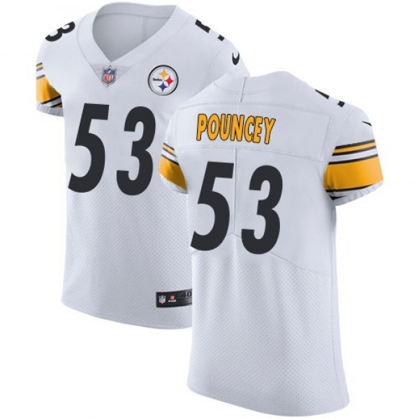 Nike Steelers #53 Maurkice Pouncey White Men's Stitched NFL Vapor Untouchable Elite Jersey