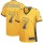 Women's Steelers #7 Ben Roethlisberger Gold Stitched NFL Elite Drift Jersey