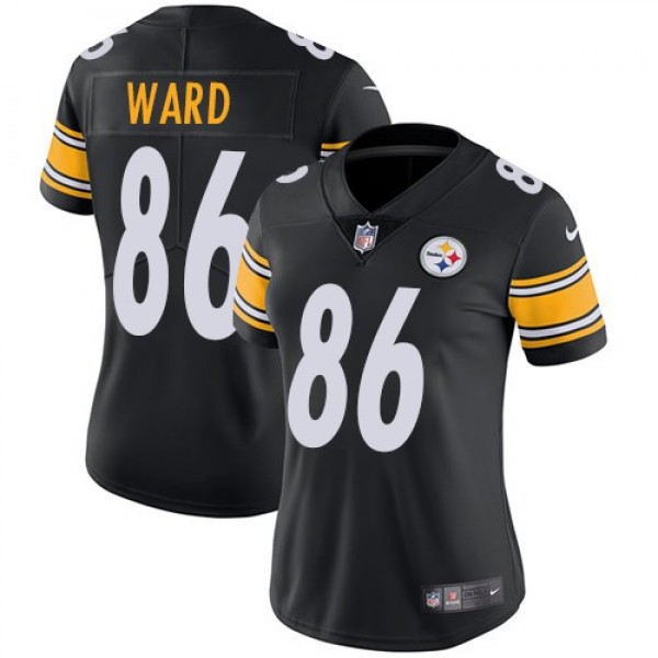 Women's Steelers #86 Hines Ward Black Team Color Stitched NFL Vapor Untouchable Limited Jersey