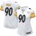 Women's Steelers #90 T. J. Watt White Stitched NFL Elite Jersey