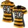 Women's Steelers #90 T. J. Watt Yellow Black Alternate Stitched NFL Elite Jersey