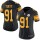 Women's Steelers #91 Stephon Tuitt Black Stitched NFL Limited Rush Jersey