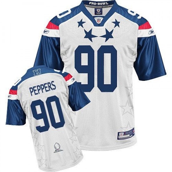 Bears #90 Julius Peppers 2011 White and Blue Pro Bowl Stitched NFL Jersey