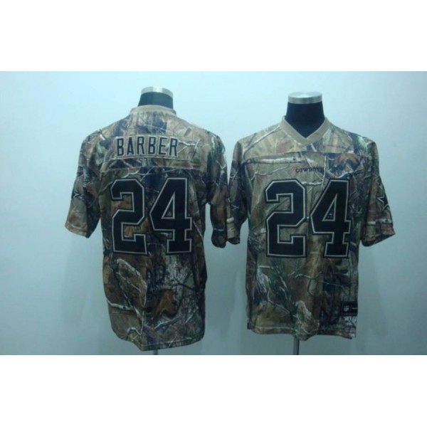 Cowboys #24 Marion Barber Camouflage Realtree Embroidered NFL Jersey