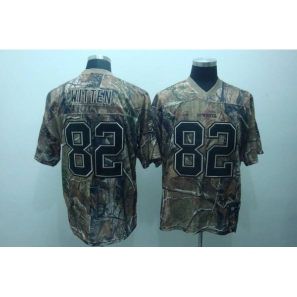 Cowboys #82 Jason Witten Camouflage Realtree Embroidered NFL Jersey