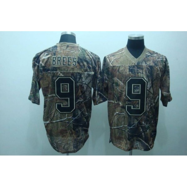 Saints #9 Drew Brees Camouflage Realtree Embroidered NFL Jersey