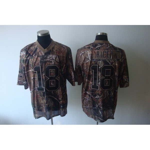 Seahawks #18 Sidney Rice Camouflage Realtree Embroidered NFL Jersey