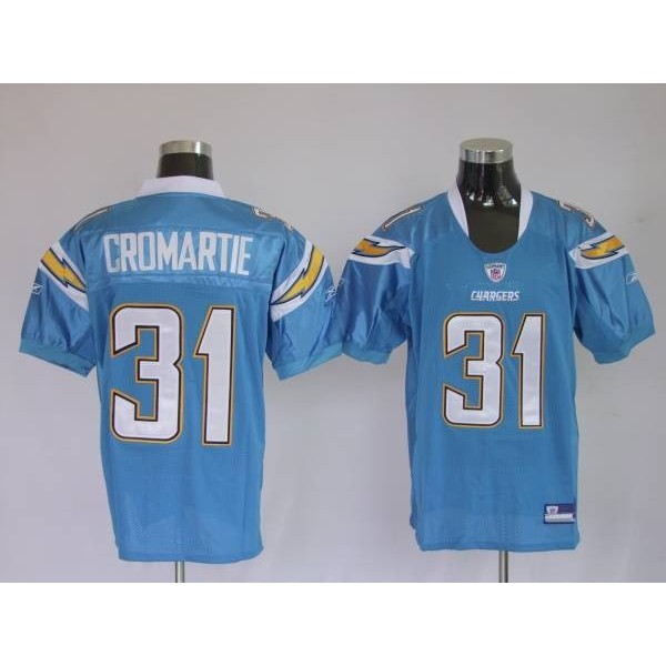 Chargers Antonio Cromartie #31 Stitched Baby Blue NFL Jersey