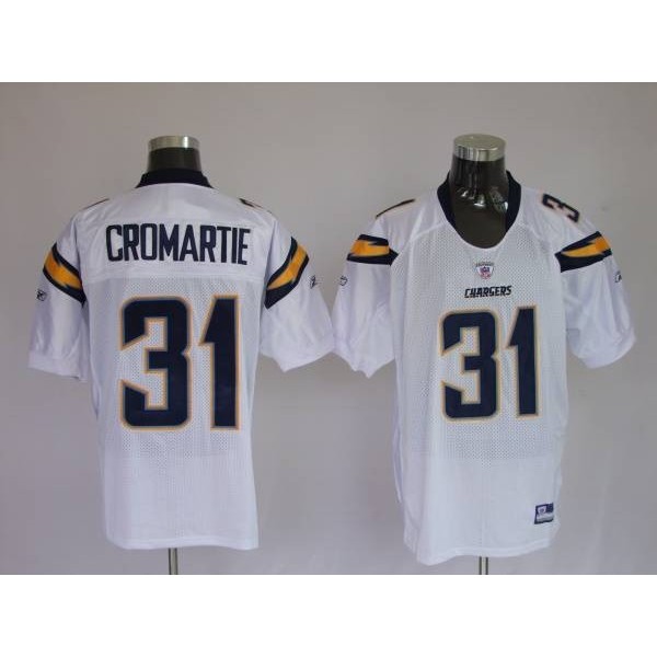 Chargers Antonio Cromartie #31 Stitched White NFL Jersey