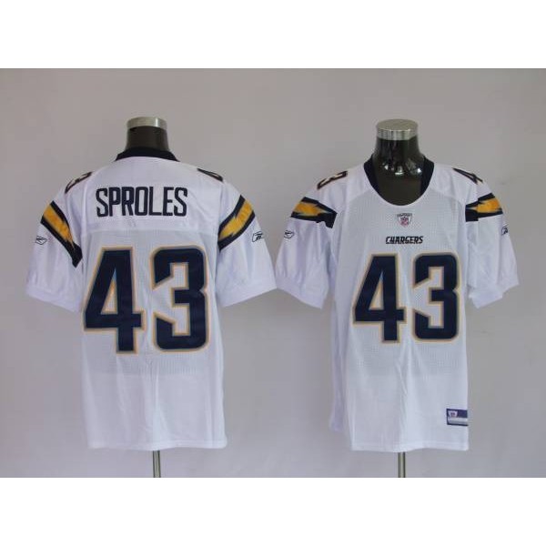 Chargers Darren Sproles #43 Stitched White NFL Jersey