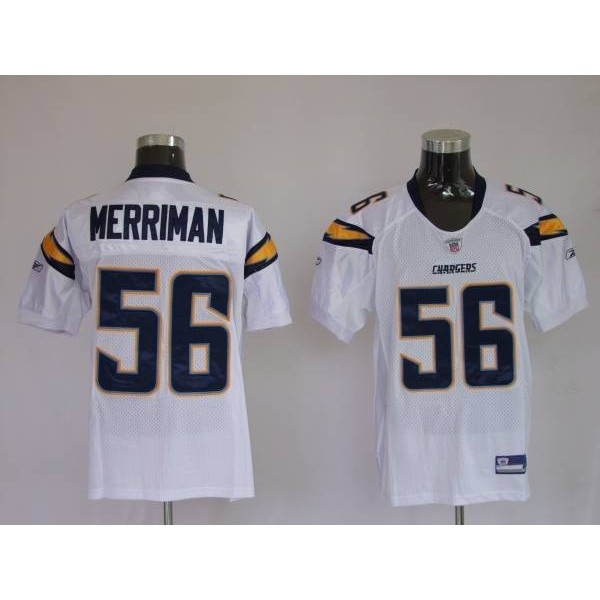 Chargers Shawne Merriman #56 Stitched White NFL Jersey