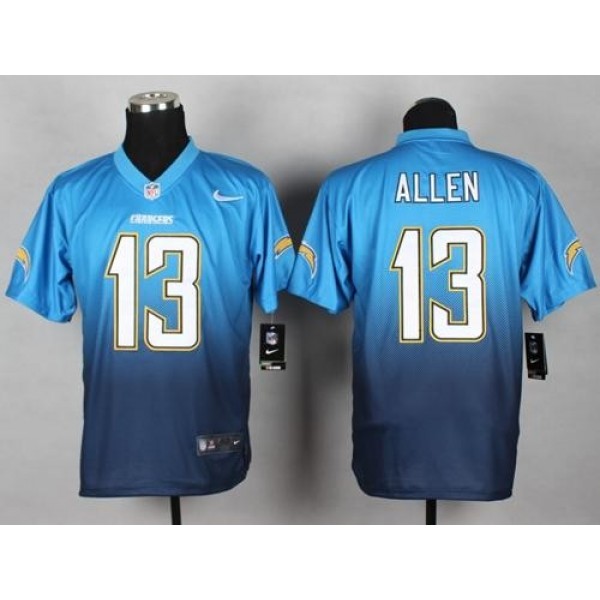 Nike Chargers #13 Keenan Allen Electric Blue/Navy Blue Men's Stitched NFL Elite Fadeaway Fashion Jersey