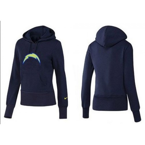 Women's San Diego Chargers Logo Pullover Hoodie Navy Blue Jersey