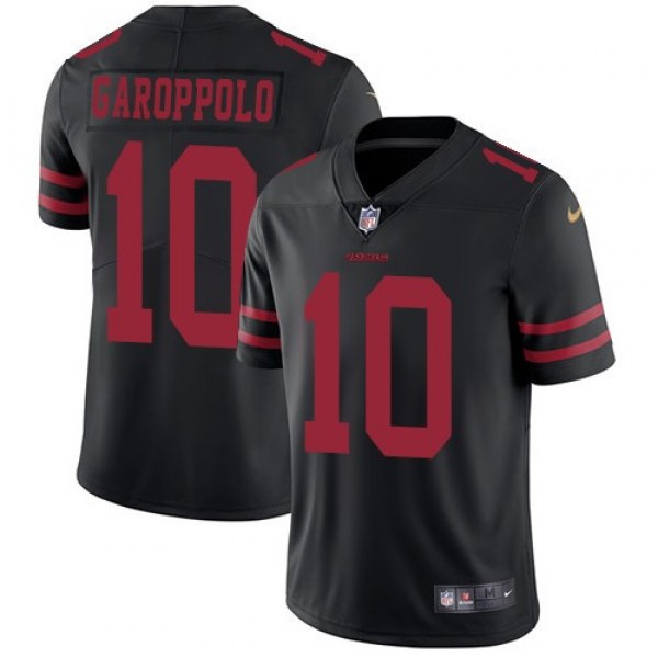 Nike 49ers #10 Jimmy Garoppolo Black Alternate Men's Stitched NFL Vapor Untouchable Limited Jersey