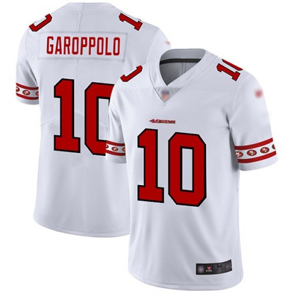 Nike 49ers #10 Jimmy Garoppolo White Men's Stitched NFL Limited Team Logo Fashion Jersey