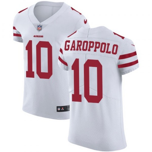 Nike 49ers #10 Jimmy Garoppolo White Men's Stitched NFL Vapor Untouchable Elite Jersey