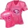 Women's 49ers #16 Joe Montana Pink Fem Fan NFL Game Jersey