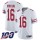 Nike 49ers #16 Joe Montana White Men's Stitched NFL 100th Season Vapor Limited Jersey