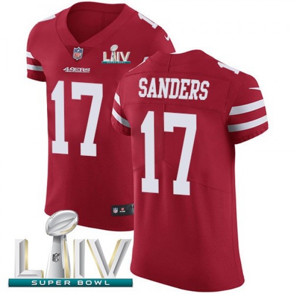 Nike 49ers #17 Emmanuel Sanders Red Super Bowl LIV 2020 Team Color Men's Stitched NFL Vapor Untouchable Elite Jersey