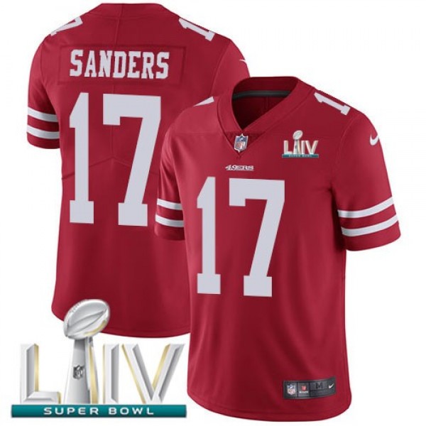 Nike 49ers #17 Emmanuel Sanders Red Super Bowl LIV 2020 Team Color Men's Stitched NFL Vapor Untouchable Limited Jersey