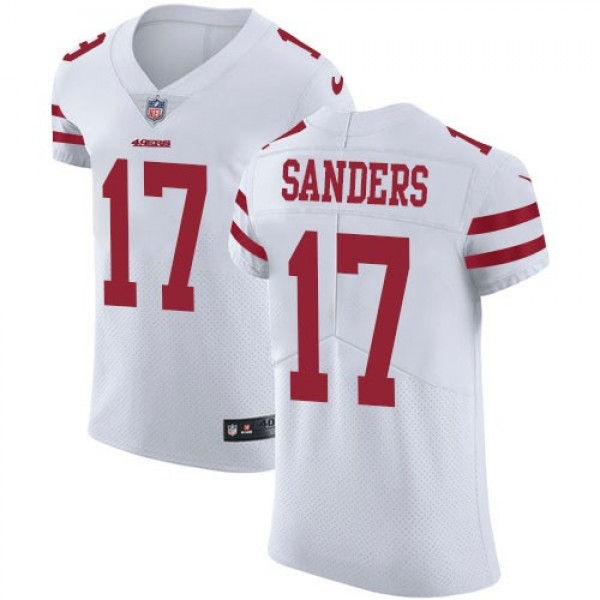 Nike 49ers #17 Emmanuel Sanders White Men's Stitched NFL Vapor Untouchable Elite Jersey
