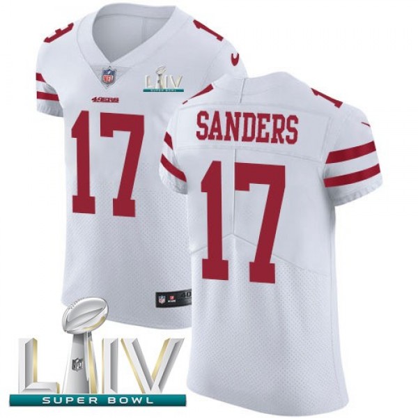 Nike 49ers #17 Emmanuel Sanders White Super Bowl LIV 2020 Men's Stitched NFL Vapor Untouchable Elite Jersey