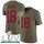Nike 49ers #18 Dante Pettis Olive Super Bowl LIV 2020 Men's Stitched NFL Limited 2017 Salute To Service Jersey