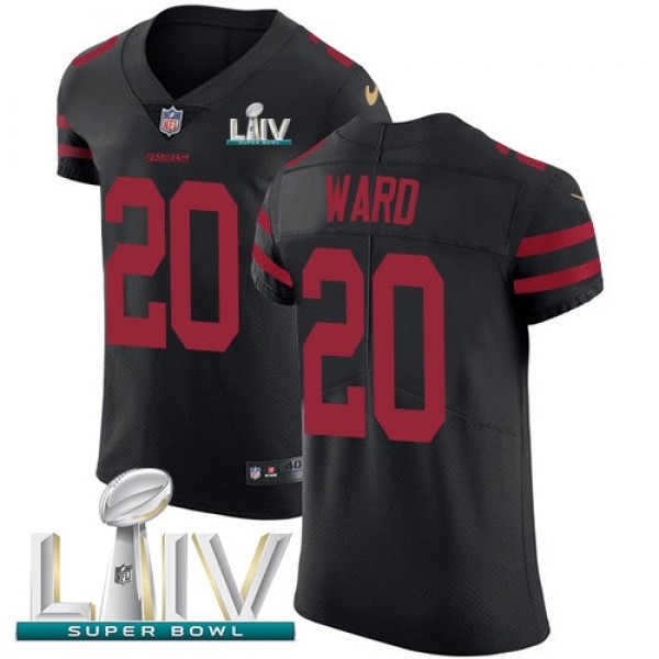 Nike 49ers #20 Jimmie Ward Black Super Bowl LIV 2020 Alternate Men's Stitched NFL Vapor Untouchable Elite Jersey