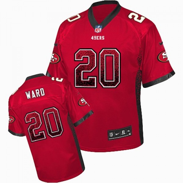 Nike 49ers #20 Jimmie Ward Red Team Color Men's Stitched NFL Elite Drift Fashion Jersey