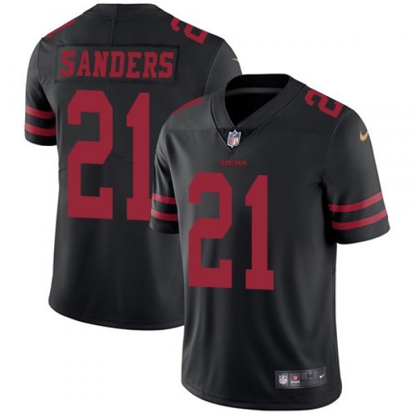 Nike 49ers #21 Deion Sanders Black Alternate Men's Stitched NFL Vapor Untouchable Limited Jersey