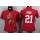 Women's 49ers #21 Frank Gore Red Team Color Portrait NFL Game Jersey