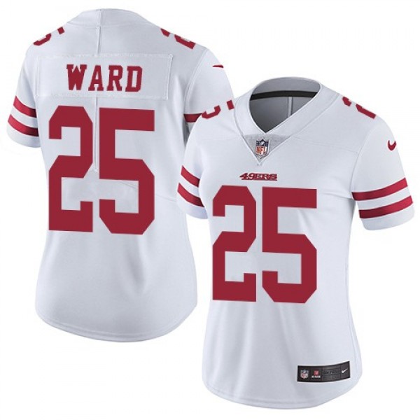 Women's 49ers #25 Jimmie Ward White Stitched NFL Vapor Untouchable Limited Jersey