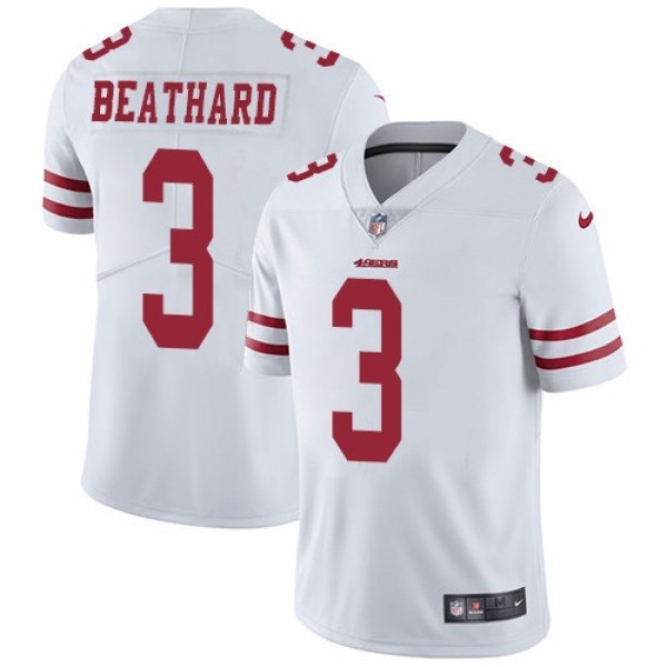 Nike 49ers #3 C.J. Beathard White Men's Stitched NFL Vapor Untouchable Limited Jersey
