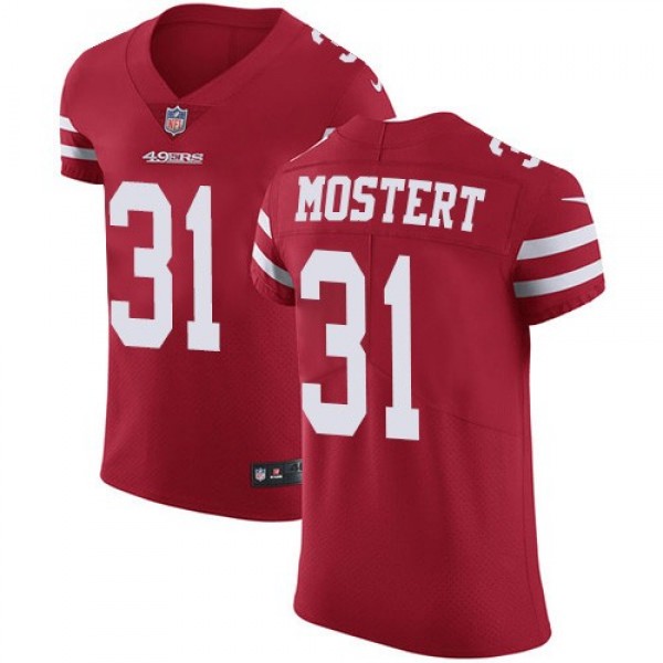 Nike 49ers #31 Raheem Mostert Red Team Color Men's Stitched NFL Vapor Untouchable Elite Jersey