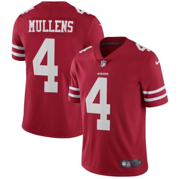 Nike 49ers #4 Nick Mullens Red Team Color Men's Stitched NFL Vapor Untouchable Limited Jersey